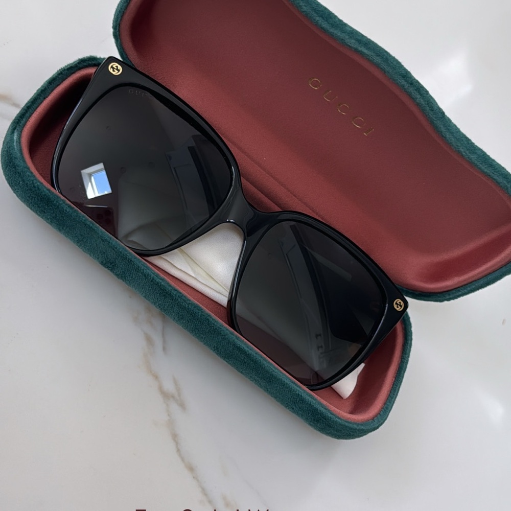 Gucci Black Sunglasses with Protective Case